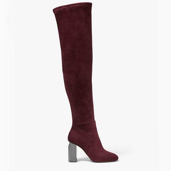 Michael kors Petra Stretch Over-The-Knee Boot size 8 Dark oxblood New with box - Picture 2 of 10